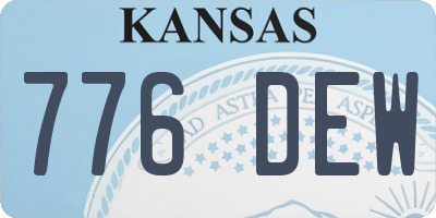 KS license plate 776DEW
