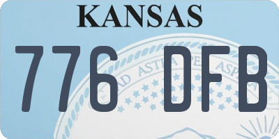 KS license plate 776DFB