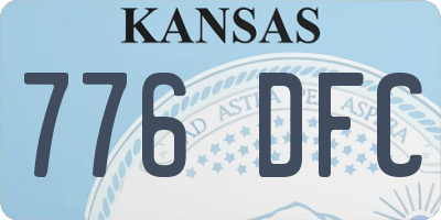 KS license plate 776DFC