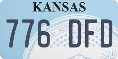 KS license plate 776DFD