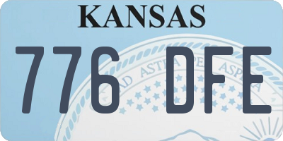 KS license plate 776DFE