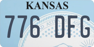 KS license plate 776DFG