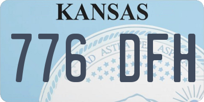 KS license plate 776DFH
