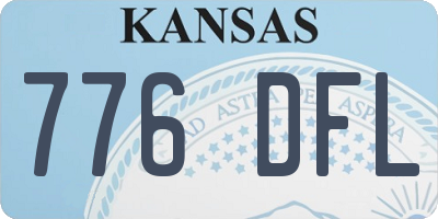 KS license plate 776DFL