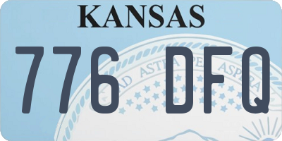 KS license plate 776DFQ