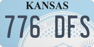 KS license plate 776DFS