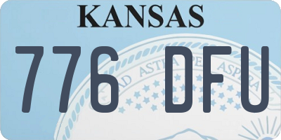 KS license plate 776DFU