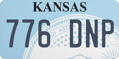 KS license plate 776DNP