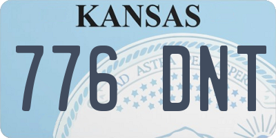 KS license plate 776DNT