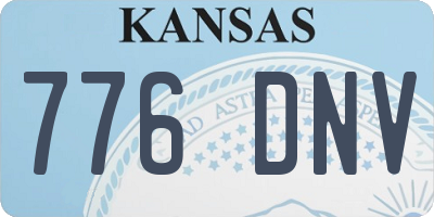 KS license plate 776DNV