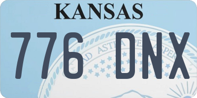 KS license plate 776DNX