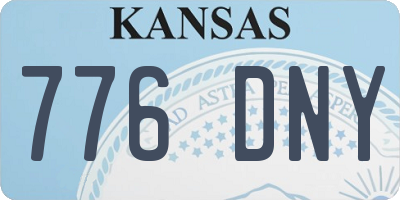KS license plate 776DNY