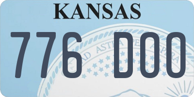 KS license plate 776DOO