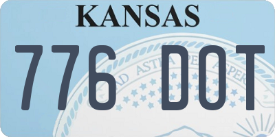 KS license plate 776DOT