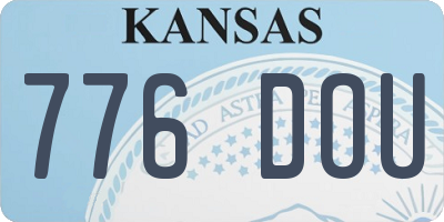 KS license plate 776DOU