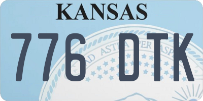 KS license plate 776DTK