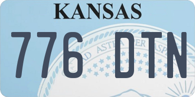 KS license plate 776DTN