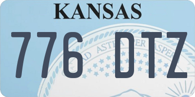 KS license plate 776DTZ