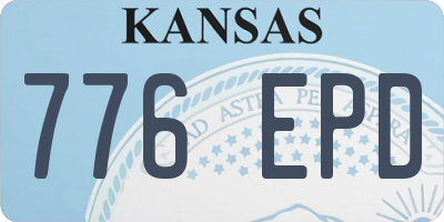 KS license plate 776EPD