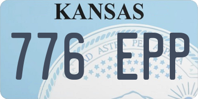 KS license plate 776EPP