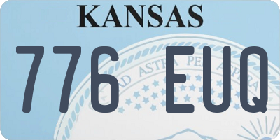 KS license plate 776EUQ