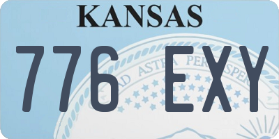 KS license plate 776EXY