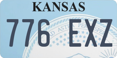 KS license plate 776EXZ
