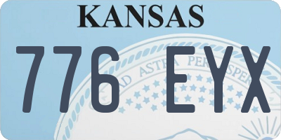 KS license plate 776EYX