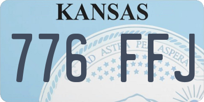 KS license plate 776FFJ