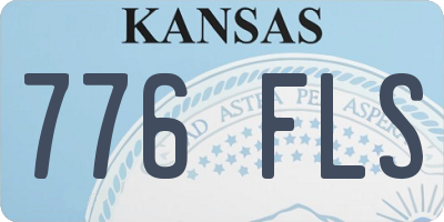 KS license plate 776FLS