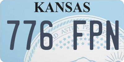 KS license plate 776FPN