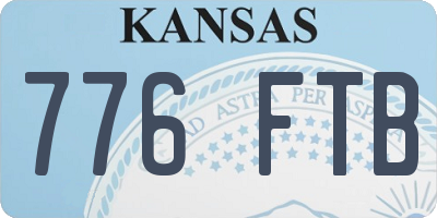 KS license plate 776FTB