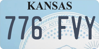 KS license plate 776FVY