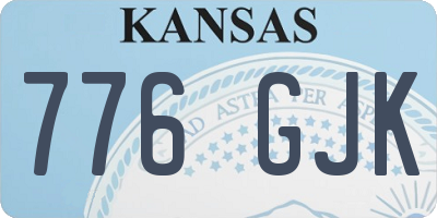 KS license plate 776GJK