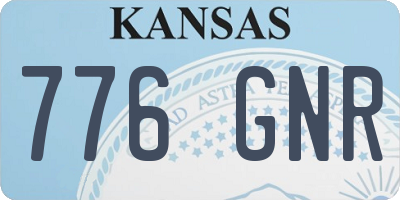 KS license plate 776GNR