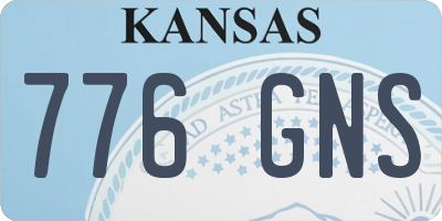 KS license plate 776GNS