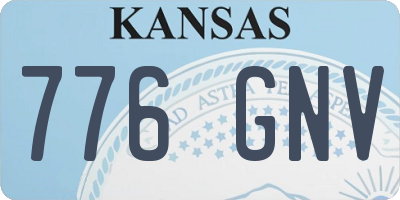 KS license plate 776GNV