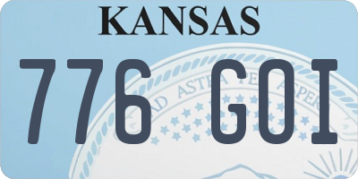 KS license plate 776GOI