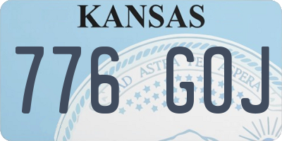 KS license plate 776GOJ