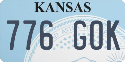 KS license plate 776GOK
