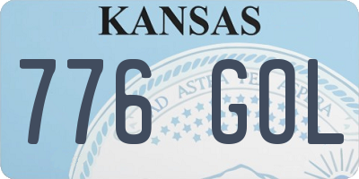 KS license plate 776GOL