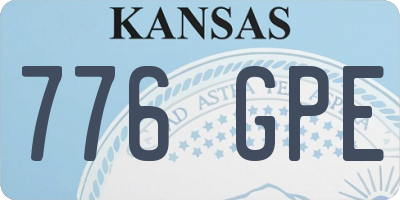 KS license plate 776GPE