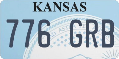 KS license plate 776GRB