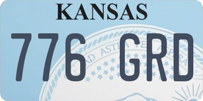 KS license plate 776GRD