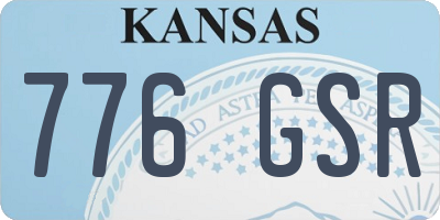 KS license plate 776GSR