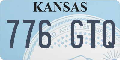 KS license plate 776GTQ