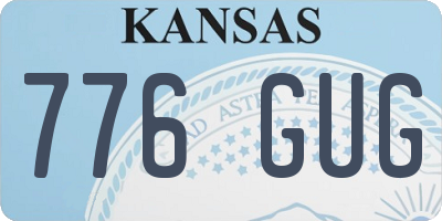 KS license plate 776GUG