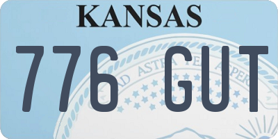 KS license plate 776GUT