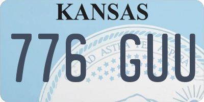KS license plate 776GUU