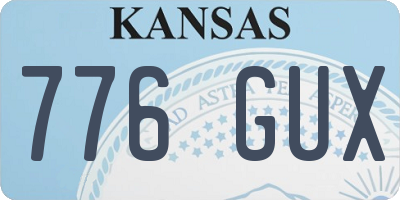 KS license plate 776GUX